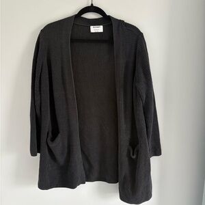 Old Navy Black Ribbed Cardigan